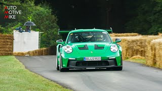 Porsche 992 GT3 RS going FULL Throttle at Goodwood Hillclimb [upl. by Harday]