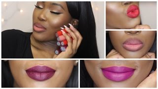 MAC Liquid Lipstick Swatches on Dark Skin [upl. by Annam]