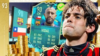 UNLOCKING FLASHBACK 90 RATED VIDAL  FIFA 20 KAKA ROAD TO GLORY 93 [upl. by Michail]