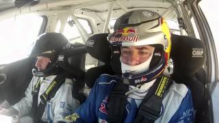 Carlos Sainz y Sebastien Ogier juntos con el Volkswagen Polo R WRC [upl. by Hollah]