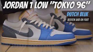 THESE JORDAN 1 LOWS LOOK BETTER ON HAND JORDAN 1 LOW TOKYO 96 quotDUTCH BLUEquot UNBOXING AND REVIEW [upl. by Annalise632]