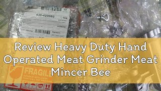 Review Heavy Duty Hand Operated Meat Grinder Meat Mincer Beef Noodle Pasta Sausages Maker Silver [upl. by Torbert936]