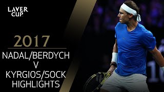 NadalBerdych v KyrgiosSock Match 4  Laver Cup 2017 [upl. by Faletti]