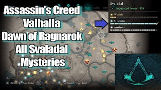 Assassins Creed Valhalla Dawn of Ragnarok Svaladal Mysteries Guide [upl. by Silrak642]