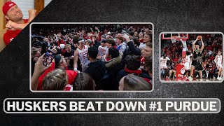 Gut Reaction HUSKER BASKETBALL BEATS DOWN 1 PURDUE [upl. by Ivgnout439]