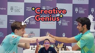 Ultra creative Daniil Dubov beats ultra solid Vidit Gujrathi in just 23 moves [upl. by Aynad]