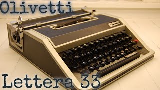 Olivetti Lettera 33 Typewriter a review [upl. by Allveta]