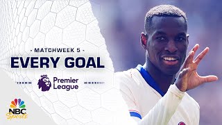 Every Premier League goal from Matchweek 5 202425  NBC Sports [upl. by Wanonah]