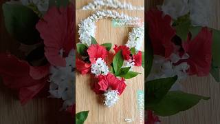 Tagar Flower Mala DesignFlower Garland diy garlandmaking shorts Rajeswaricreativity [upl. by Otanod743]