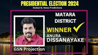 Matara District  Presidential Election 2024 Prediction  Global SL News Predictions [upl. by Millisent395]