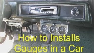 How to install gauges in a car [upl. by Odlaw]