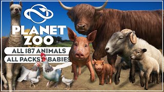 ▶ ALL 187 Planet Zoo Animals amp Babies  Base Game amp All Packs [upl. by Oralle88]