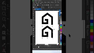 G Home Logo in CorelDraw logodesigneducation graphicdesign easytutorial coreldraw logodesign [upl. by Gabi]