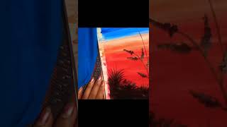 Sunset drawing ❤😍😍  viral artasthetic painting art shorts video  viral [upl. by Gloria]