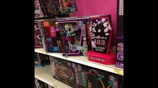 Monster High Doll Haunting at Target Catty Noir Display Ghouls Night out 4 pack [upl. by Ahsasal711]