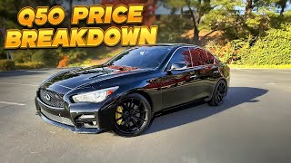 HOW MUCH DID I PAY FOR ALL MY INFINITI Q50S MODS [upl. by Bailie]