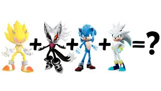 Speed Edit Fleetway Super Sonic Infinite Movie Sonic Silver Into 1  Character Fusion [upl. by Deborah]