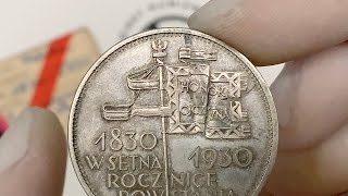 Sztandar 5 złotych 1930  GŁĘBOKI  rzadkość [upl. by Htnamas20]