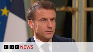 French President Macron calls on Israel to stop killing Gazas women and babies – BBC News [upl. by Anwahsad226]