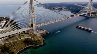 Turkey  Yavuz Sultan Selim Bridge a new world record for Freyssinet cables [upl. by Ahseekan20]