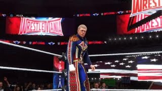 WWE 2K20 CODY RHODES Entrance Wrestlemania [upl. by Notsew99]