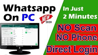 How To Use Whatsapp In Pc or Laptop  No Scan  Install Whatsapp In Pc Without Emulator  Whatsapp [upl. by Asinet]