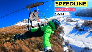 SpeedLine 140kmh GoPRO  Les Orres  Winter [upl. by Yrakcaz881]