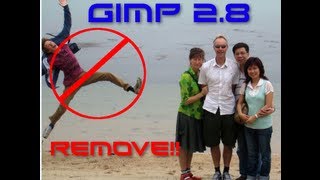 GIMP 28 How to Remove People Install Resynthesizer  Heal Selection HD1080p [upl. by Nosnah]