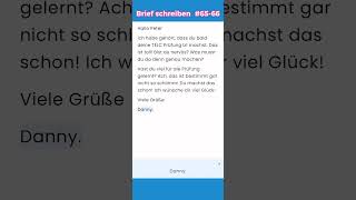 Brief schreiben 6566 deutschlernen Telc prüfung [upl. by Esdras]