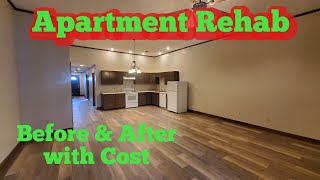 Apartment Rehab Before and After with Cost and Tips on Remodeling Apartments  Rental Properties [upl. by Cully]