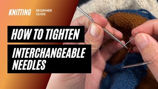 How to tighten interchangeable knitting needles ChiaoGoo  tpin straight pin or paper clip [upl. by Ayoted]