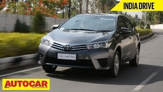 2014 Toyota Corolla Altis  India Drive Video Review  Autocar India [upl. by Mingche68]