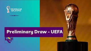 Preliminary Draw – UEFA  FIFA World Cup Qatar 2022 [upl. by Ltihcox]