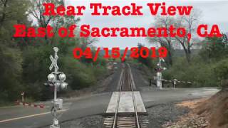 Amtrak California Zephyr WB Rear Facing Track View Passing One Grade Crossing [upl. by Descombes629]