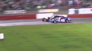 Bowman Gray Stadium 5716 Tim Brown and Burt Myers have a great battle for the lead [upl. by Epilihp]