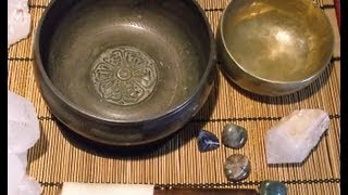 Methods for cleansing Crystals Part 3 Singing bowls [upl. by Orelee]