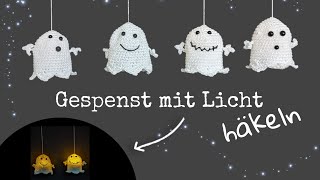 Gespenst mit Licht häkeln 💗 Herbstdeko [upl. by Aelrac]