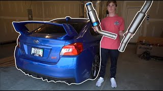 TOMEI EXPREME TI Exhaust Install on my STI [upl. by Lyrradal]