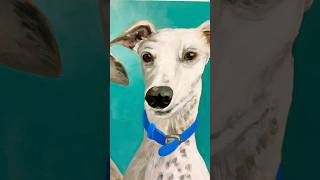 Whippet Portrait 14x11 acrylic on panel petportrait dog [upl. by Assira998]