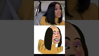 Cardi b Drawing meme  shorts cardi b drawing meme Funny [upl. by Lleon]