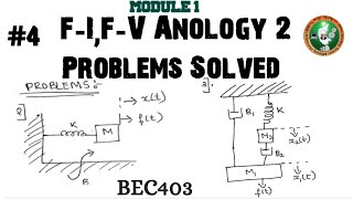 4 Control Systems FIFV Anology 2 IMP Problem Explained Module 1 4th Sem ECE 2022 Scheme VTU BEC403 [upl. by Iborian197]