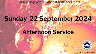 LWP Stoke Afternoon Family Worship 22 September 2024 [upl. by Kaia21]