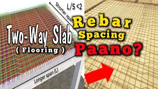 TWO WAY SLAB REBAR  Bakal  SPACING KNOWLEDGEOR KAALAMAN SA DISTANSYA NG BAKAL NG TWO WAY SLAB [upl. by Laud]