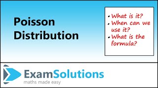 Poisson Distribution  Introduction  ExamSolutions [upl. by Hills]