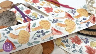 How to Paint 3 Simple Bookmarks for Fall  Easy Watercolor Bookmark Ideas for Beginners [upl. by Cornelia]