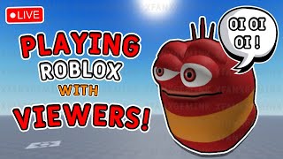 🔴OI OI OI PLAYING ROBLOX GAMES WITH VIEWERS STREAM 100K SUBS AT ROBUX GIVEAWAY shorts [upl. by Aisul]