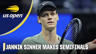 Jannik Sinner beats Daniil Medvedev to make semifinals  2024 US Open [upl. by Barrett224]