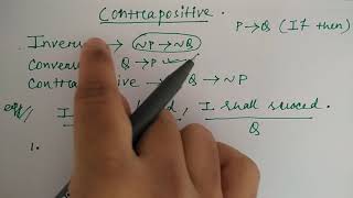 converse inverse and contrapositive example  discrete mathematics  HINDI  Niharika Panda [upl. by Ailat]