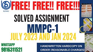 MMPC001 202324 SOLVED ASSIGNMENT [upl. by Korten363]