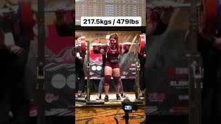 Jessica Buettner unofficial World Record squat in her weight Class [upl. by Israel38]